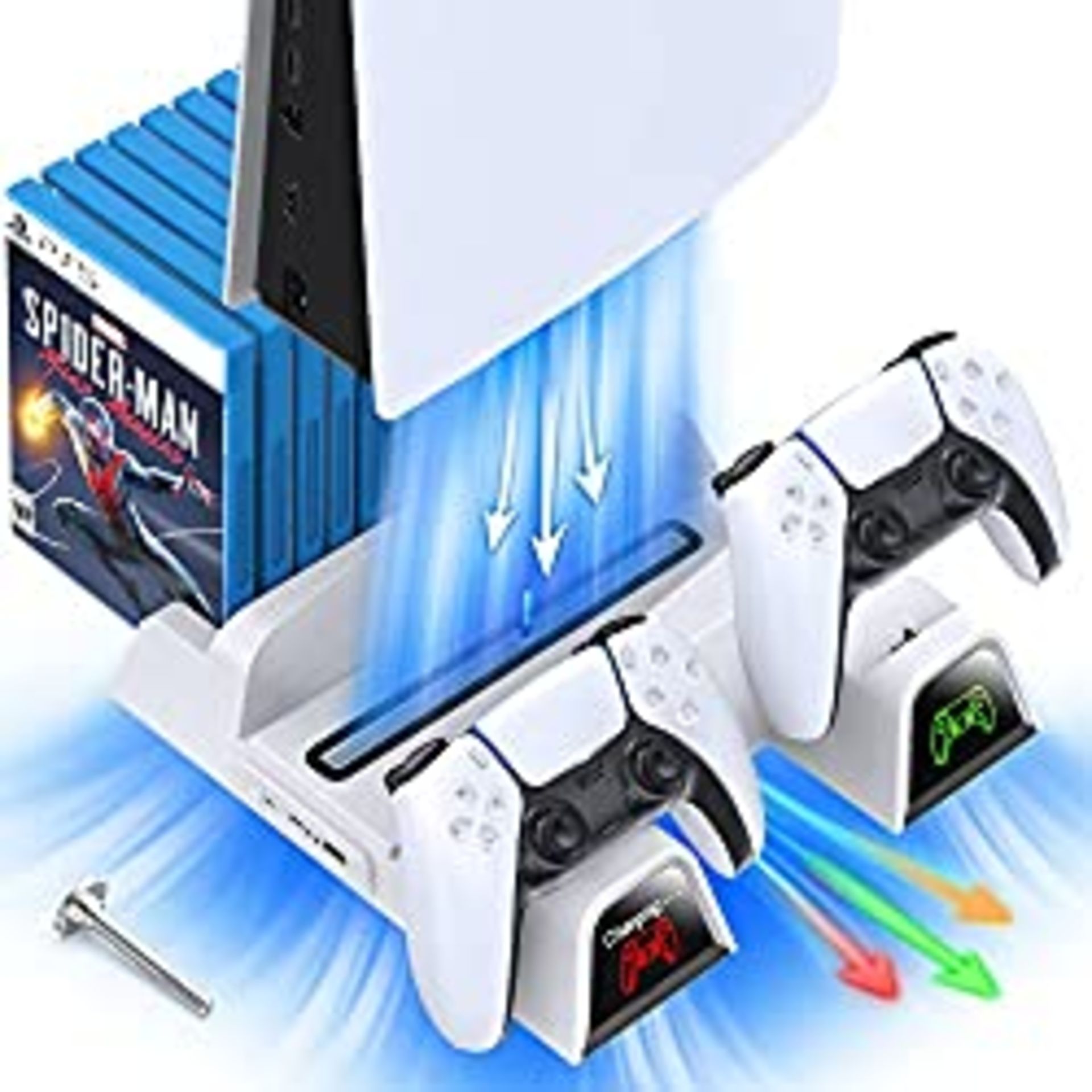 RRP £33.08 OIVO PS5 Stand with Cooling Fan and Dual Controller