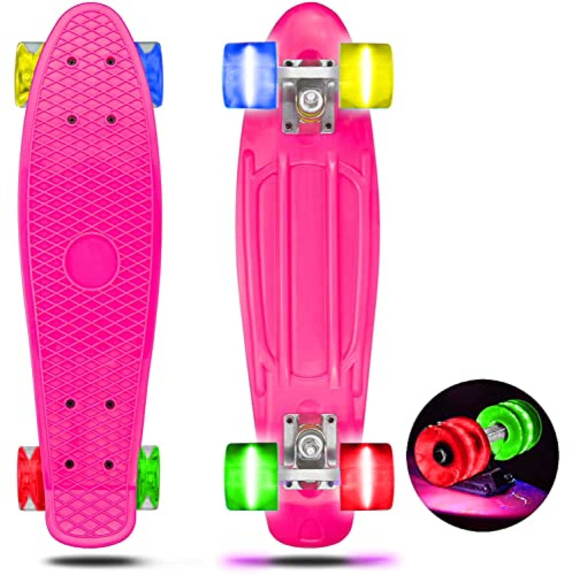 RRP £36.85 Skevic Skateboard Complete Mini Cruiser 22" Skateboard