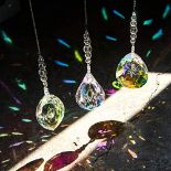 RRP £15.62 HDCRYSTALGIFTS 76mm Hanging Crystal Suncatchers Rainbow