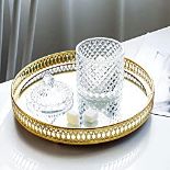 RRP £20.09 Jiakalamo Gold Round Tray