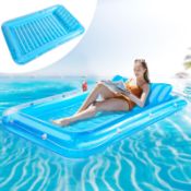 RRP £31.61 HEVOL Inflatable Tanning Pool Lounger Float