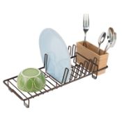 RRP £24.59 mDesign Kitchen Sink Dish Drainer Small Metal and