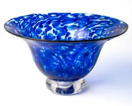 Jane Charles - a blue Urchin studio glass bowl, signed to base, approx 10cm high Good condition,