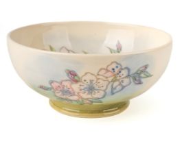 A Moorcroft 'Spring Blossom' bowl, designer Sally Tuffin, 1st quality, signed and marked to base,