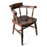 An early 19th Century child's potty chair, complete with the lid, approx 51cm tall at the back In