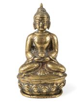 A small bronze buddha devotional figure, 9.5 cm tall In good condition