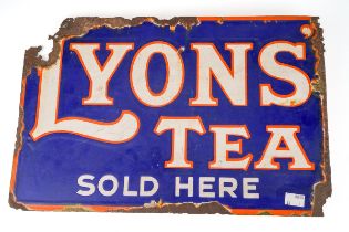 Lyons Tea double sided shop sign, measures approx 45cm x 50cm Please refer to photos
