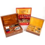 A quantity of costume jewellery, including a pair of 15ct gold dress studs approx 3.8g; brooches,