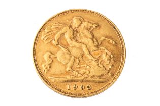 An Edward VII 1903 half sovereign Wear commensurate with age