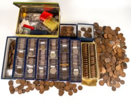 A collection of coins, pre and post 1947 Please refer to photos for condition.