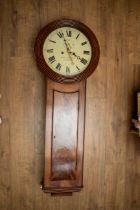 A John Jordan Manchester striking tavern clock, overall length approx 121cm , diameter of clock