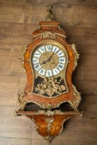 An Italian marquetry boulle style bracket clock, with gilt bronze embellishments, complete with