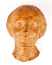 A 19ct century plaster cast copy of a death mask, 15 cm long Broken and restuck