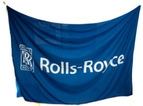 A vintage Rolls Royce flag, in brand new condition, with metal clasps, approx 6ft x 8ft