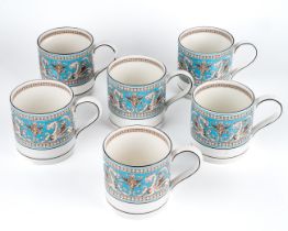 A Set of 6 Wedgwood Florentine large mugs. One with hairline across base.
