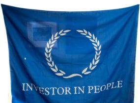 3 vintage Rolls Royce flags, "Investors in People" in brand new condition, with metal clasps, approx
