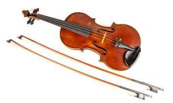Fine French violin by Joseph Nicolas, stamped to the inner back J. Nicolas Aine, á La Ville de