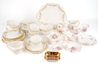 A collection of Royal Crown Derby, to including an 1128 pattern full border pin dish (2nd); Posies