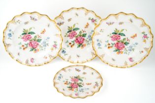 Four Royal Crown Derby Derby Days pattern plates, three 26cm diam, one 20.5cm (4) Good, wear