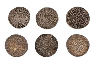 Six Henry III silver hammered coins, dating 1359-1372 Please refer to photos for condition.