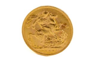 A George V 1927 sovereign Wear commensurate with age