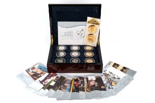 A Royal Mint Diamond Wedding Anniversary Silver Proof Crown Collection coin set, 1947-2007, boxed