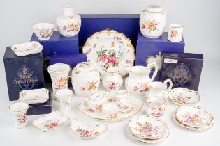 A large collection of Royal Crown Derby Posies pattern porcelain, to include a miniature tea set