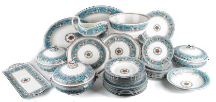 A large collection of Wedgwood Florentine porcelain dinner wears including 3 large tureens, large