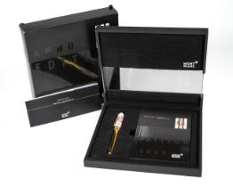 Montblanc, 2009 Special Annual Limited Edition fountain pen, with gold plated barrel, Meissen