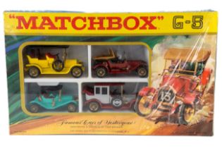Boxed Matchbox G5 Famous cars of Yesteryear. In original wrapping.