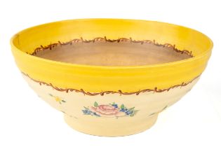 Clarice Cliff for Wilkinson Ltd - a Pompadour pattern bowl, no. 633, 24cm in diam, 10.5cm high
