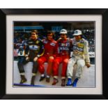 Motor racing / Formula One interest - A Championship wall colour photograph of Ayrton Senna, Alan