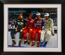 Motor racing / Formula One interest - A Championship wall colour photograph of Ayrton Senna, Alan