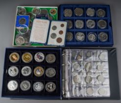 A collection of coins, including Commemorative, pre-1947 and post, Victorian crowns and half crowns,