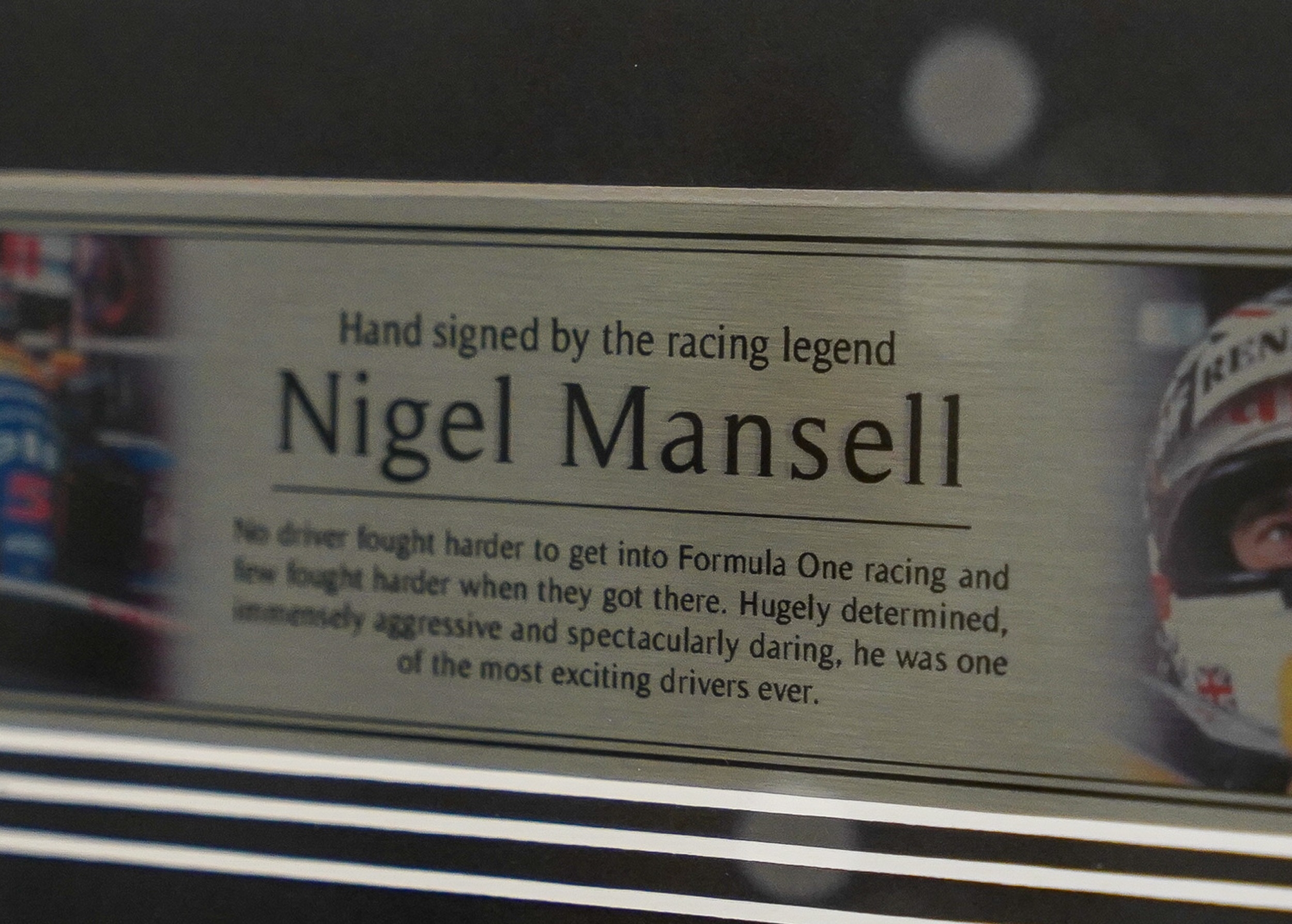 Motor racing interest - A large framed photograph montage of Nigel Mansell winning the Grand Prix, - Image 2 of 3