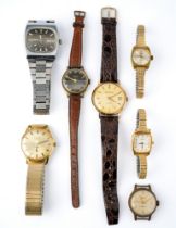 A collection of ladies and gents wristwatches, including Seconda Automatic, Evertite, etc Wear and