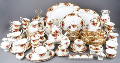 An extensive collection Royal Albert "Old Country Roses" dinner and tea wares including: dinner