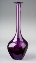 A Murano Sommerso amethyst glass elongated vase, approx 29cm high scratches to underside, no