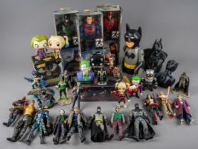 Assorted collection of mainly Mattel DC Comic figures, all unboxed the majority Batman also included