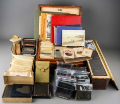 A large job of early photographic negatives and plate negatives, CDV cards and stereo views,