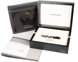 OMAS Russian Empire Limited Edition 357/801 Fountain Pen Raised designs in vermeil on black resin