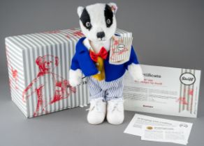 Bill Badger by Steiff, boxed with certificate no: 160 boxed numbered 2 in biro