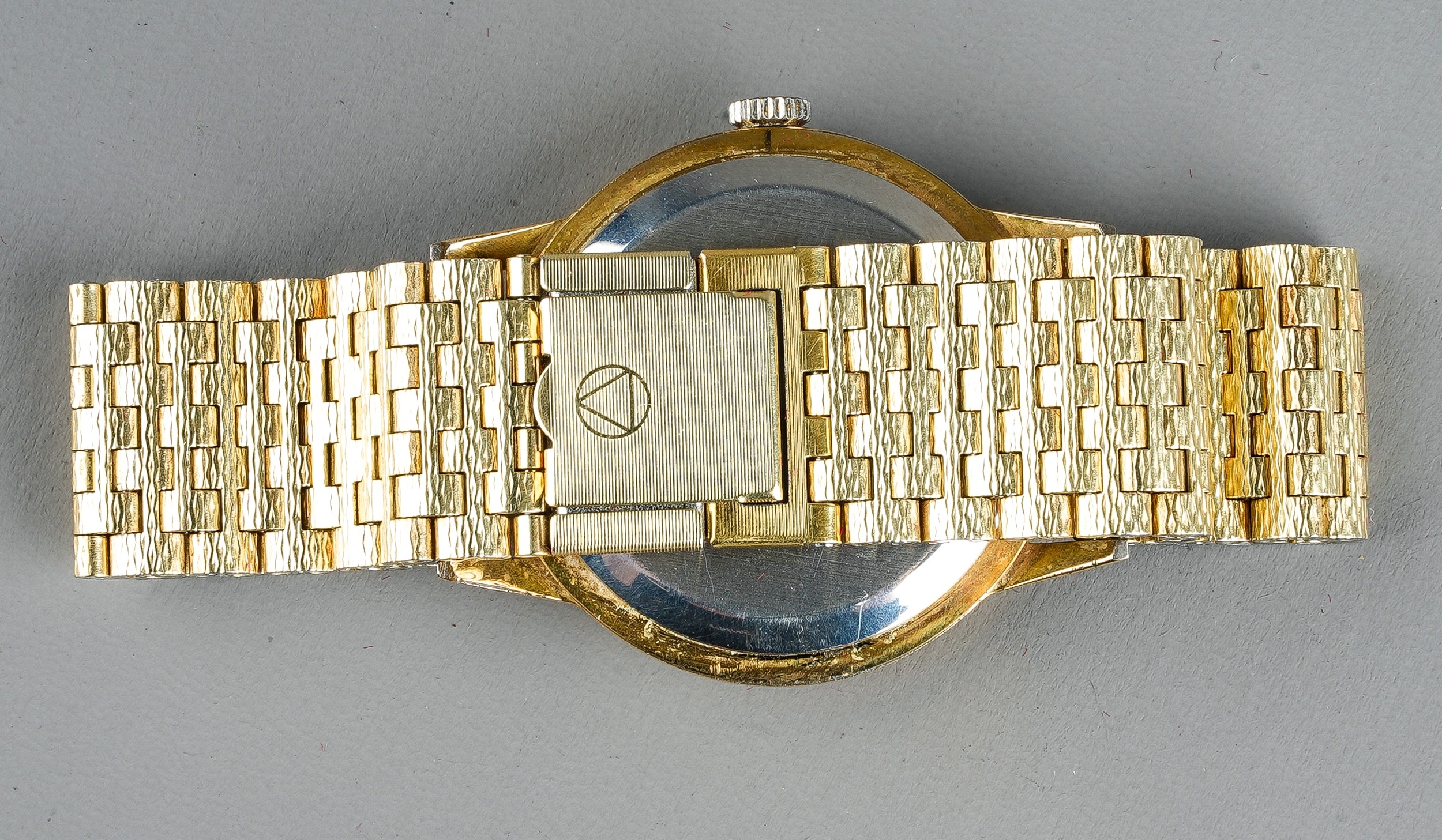 A gentleman's gold plated Real Madrid wristwatch, 30mm circular silvered dial with Arabic and - Image 5 of 6
