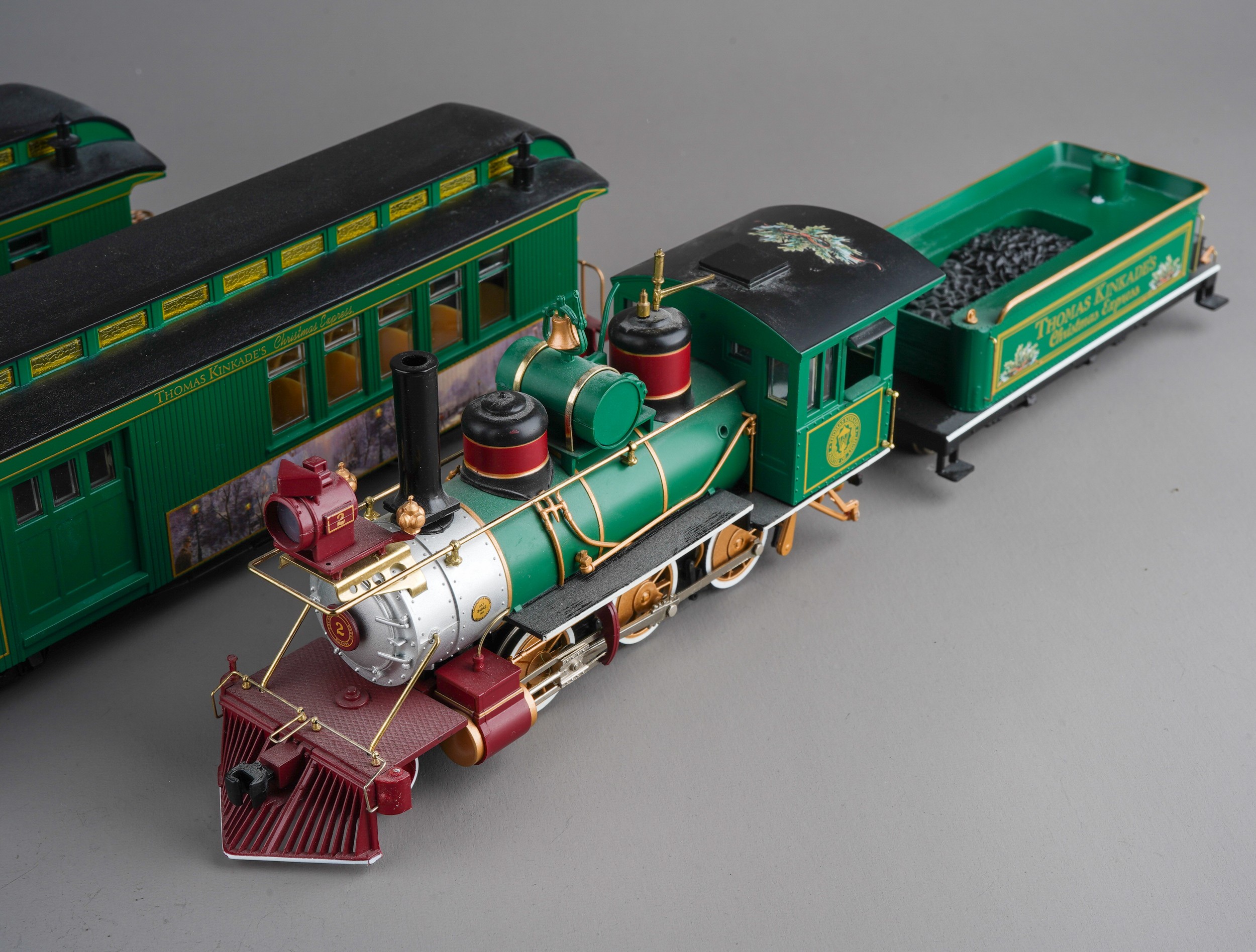 Bachmann 0 gauge train set Thomas Kinkade's Christmas Express, locomotive, tender and 3 cars - Image 2 of 4
