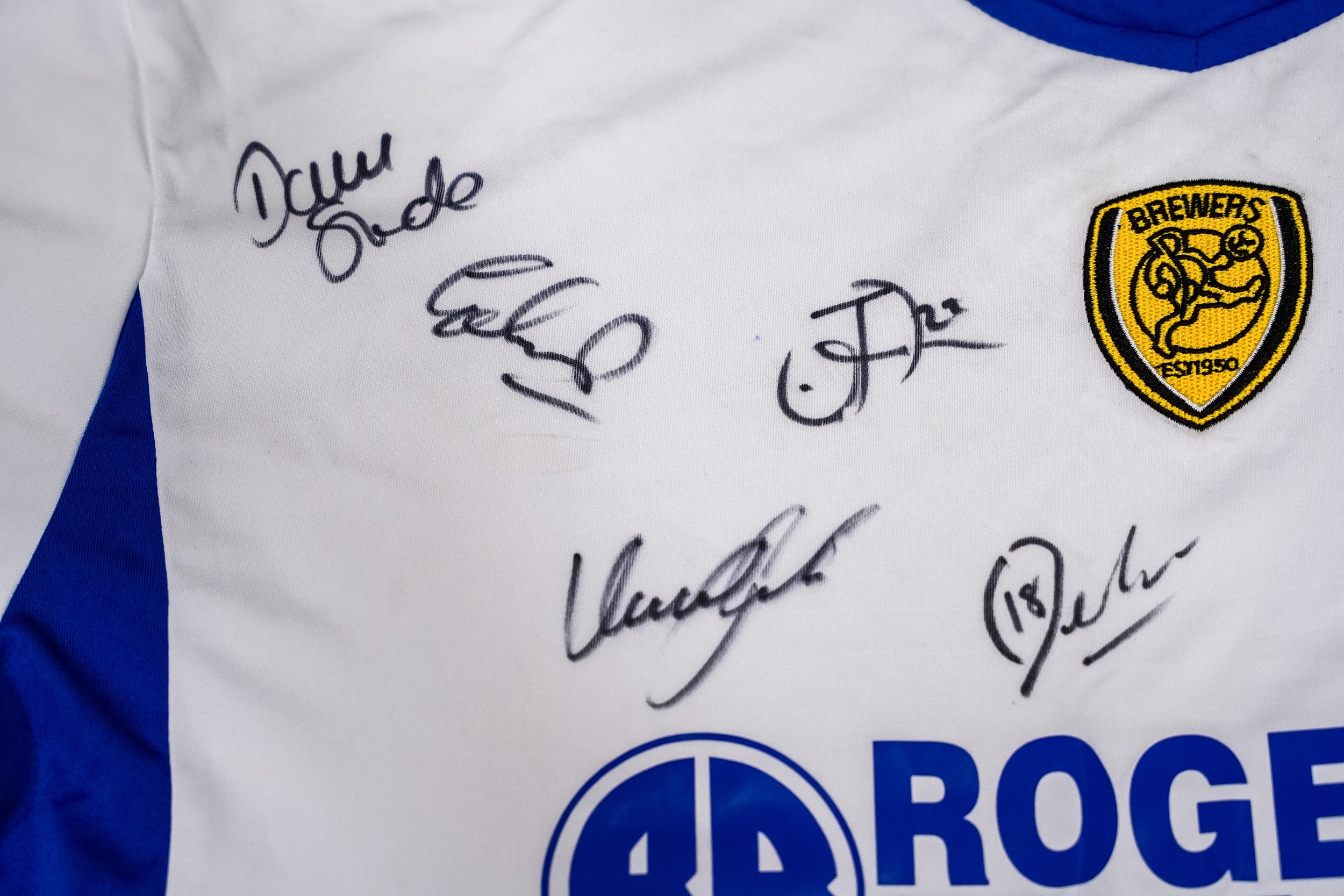 A Burton Albion Football club "The Brewers" signed shirt - Image 6 of 7