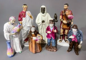 Collection of Coalport figures to include Julius Caesar, Antony etc.. Minton The Sheikh figure (1