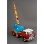 A 1960's Triang tinplate crane truck