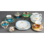 Assorted Noritake to include part tea service, pair of candlesticks, tray, vase, pot pourri bowl,