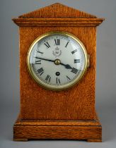 WW2 British RAF cased clock. Possibly from an Officers Mess. The face with roman numerals, with