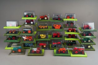 A very large collection of approx. 80 Hachette small scale farming and construction vehicles in